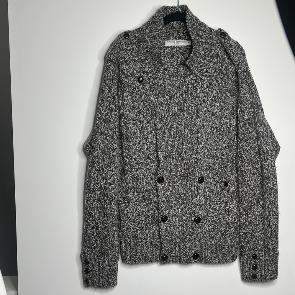 Opening Ceremony Sz M Men’s Double Breasted Button Three Pockets Cardigan